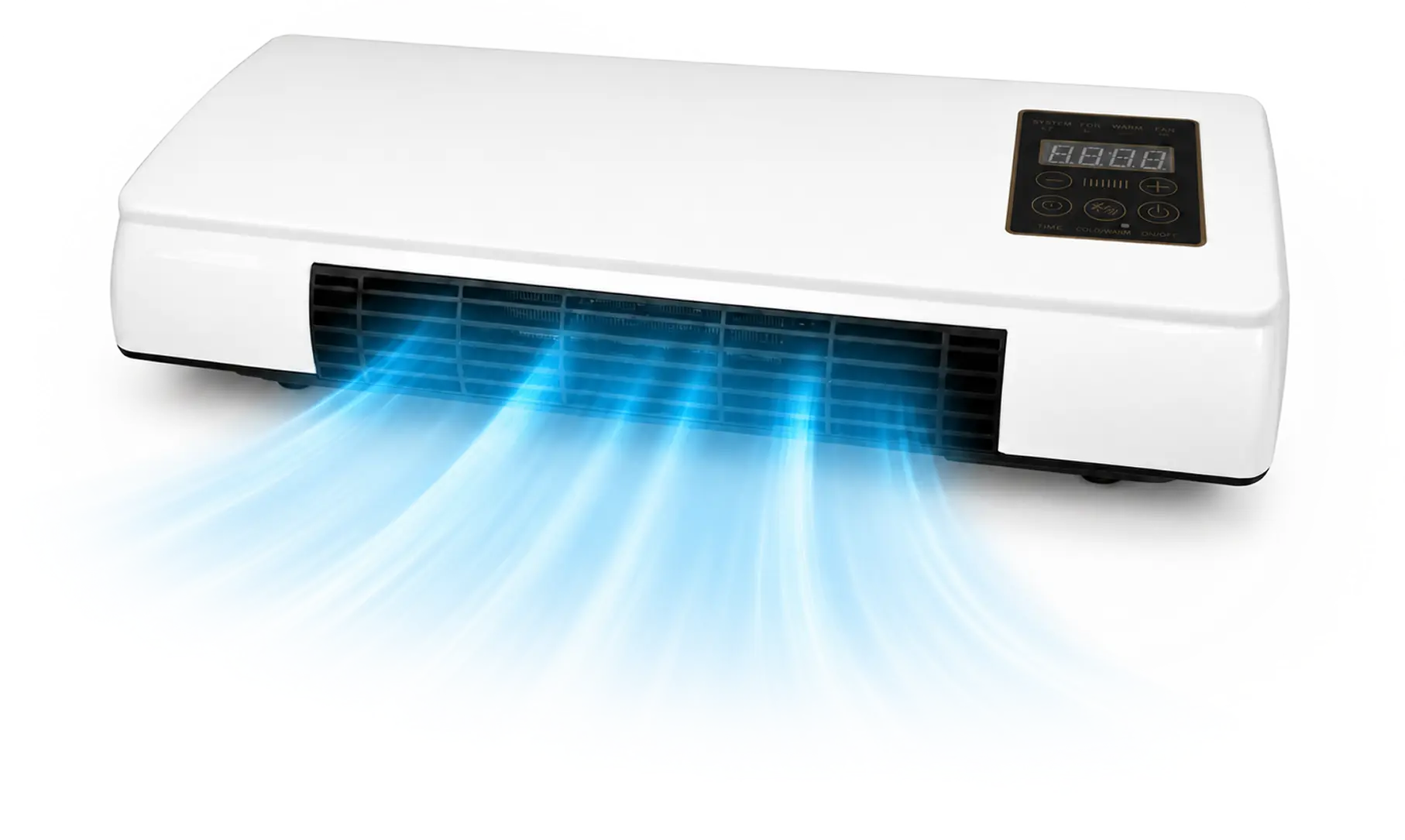 CoolCove wall-mount air cooler — 2.7 lbs, no window hose, remote included